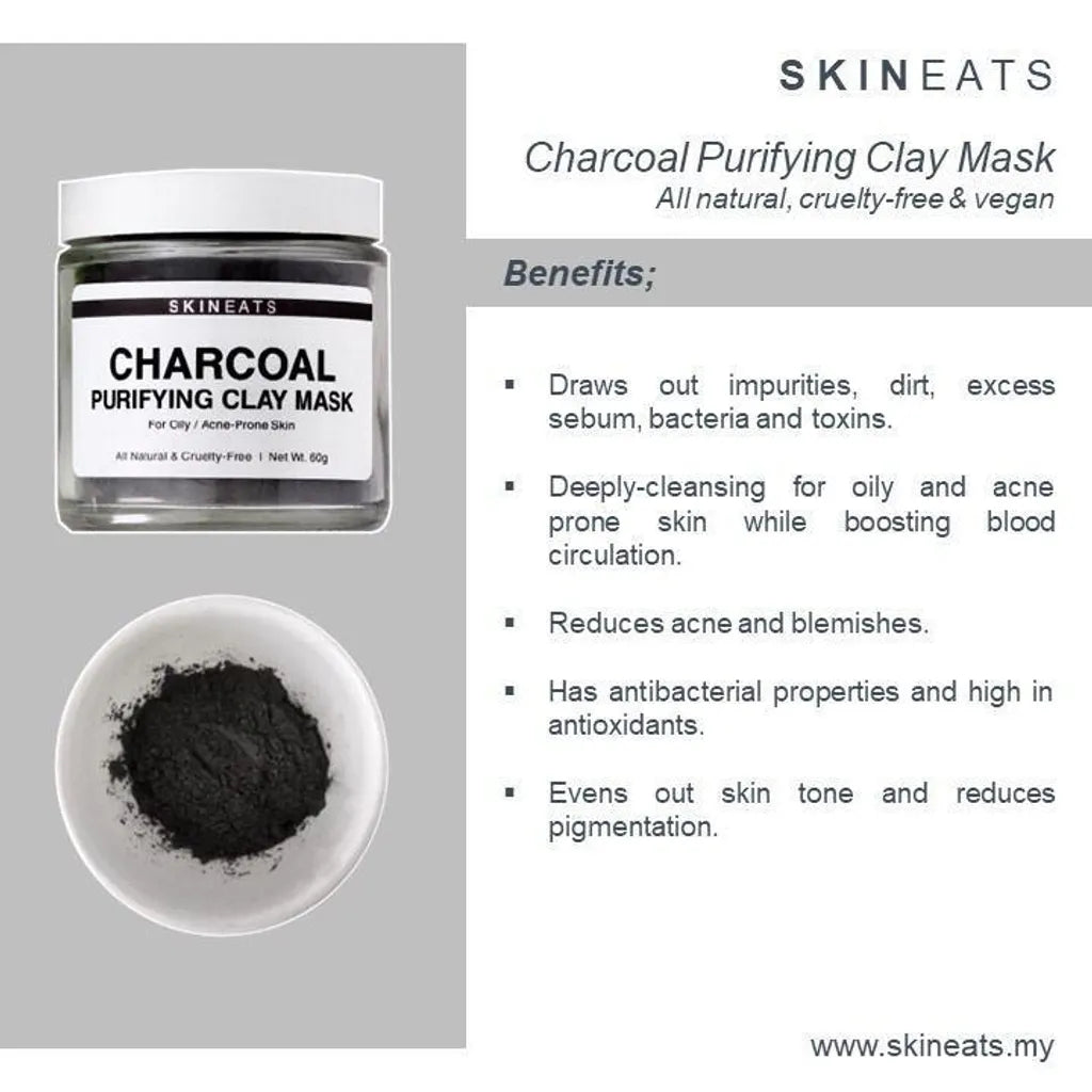 SKINEATS - Charcoal Purifying Clay Mask