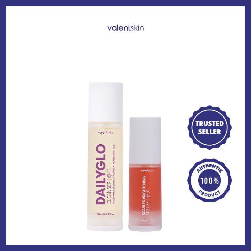 Bright Set - Valent Skin Dailyglo Cleanser + Valent Skin Scarlex Brightening Serum
