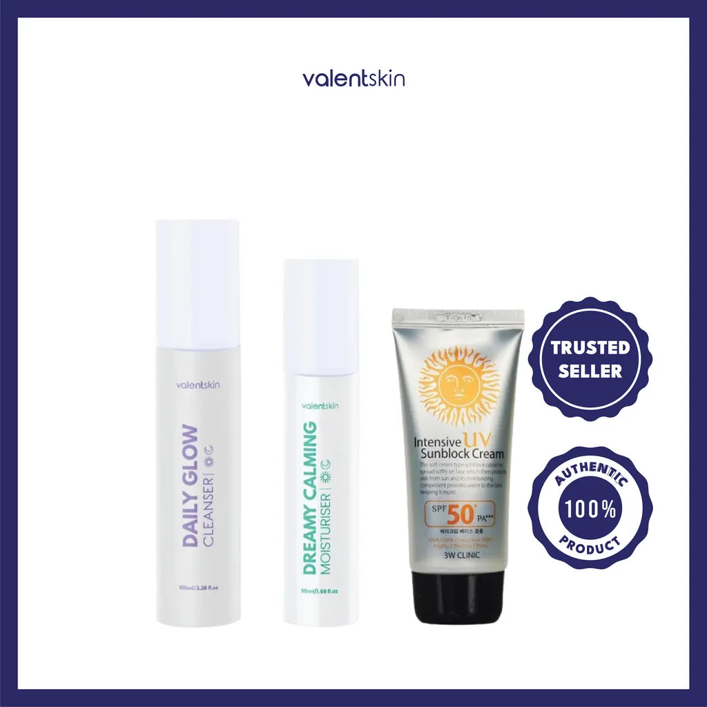 Basic Skincare Set - Cleanser + Moisturiser + Sunscreen