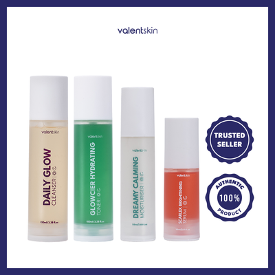 Valent Skin Full Set - Valent Skin (Cleanser + Toner + Moisturiser + Serum)